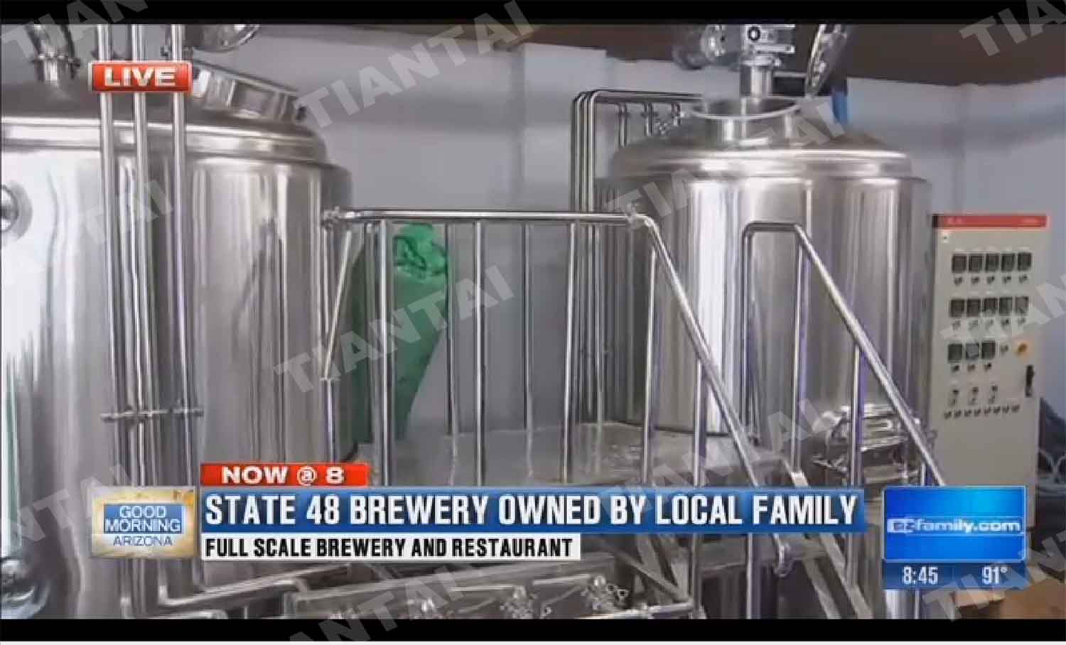 USA customer’s brewery being interviewed by the local